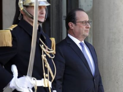 El president francès, François Hollande, aquest dilluns a París.