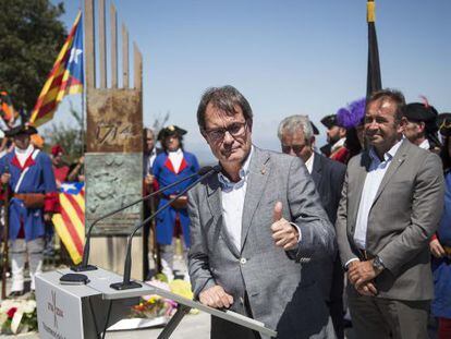 Artur Mas, presidente de la Generalitat, en Talamanca (Barcelona).