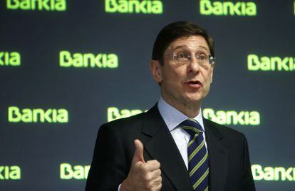 El presidente de Bankia, José Ignacio Goirigolzarri, este martes en la presentación de los resultados de 2013.