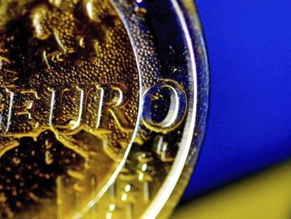 Detalle de una moneda de euro.