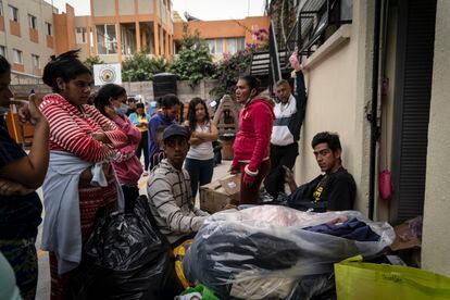 Migrantes venezolanos en el albergue CAFEMIN de Ciudad de México, el 21 de octubre de 2022. 