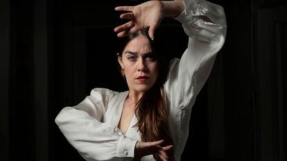 La bailaora Patricia Guerrero, en un ensayo de 'Deliranza' en Madrid hace dos semanas.