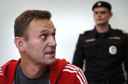Navalni, en una vista judicial en agosto de 2019 en Moscú.