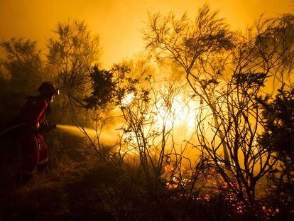 Incendio en Ourense en 2015.