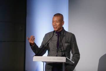 El artista Cai Guo-Qiang, este lunes durante la presentación de su proyecto.