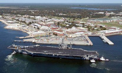 Vista de la Estación Aérea Naval de Pensacola, una base de la Marina de los Estados Unidos situada en el Estado de Florida.