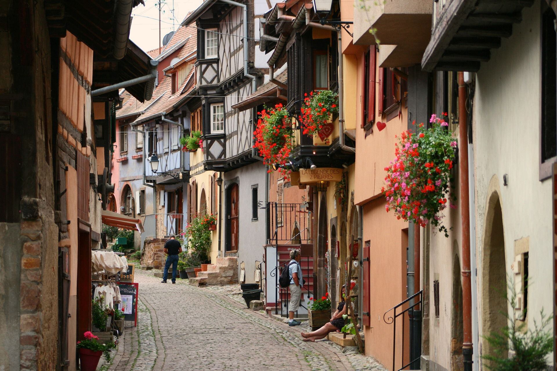Eguisheim, uno de los pueblos más pintorescos de Alsacia. 