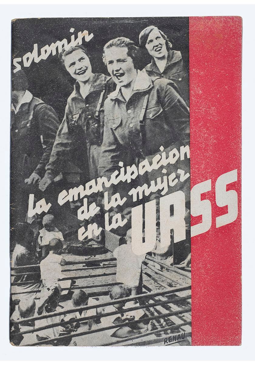 Uno de los fotomontajes característicos de temática política de Josep Renau, esta vez en forma de portada para el ensayo ‘La emancipación de la mujer en la URSS’, de Solomin.