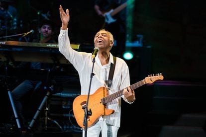 Gilberto Gil durante un concierto en Sao Paulo, en Brasil.