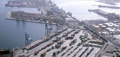 Imagen de la terminal de contenedores del puerto de Las Palmas.
