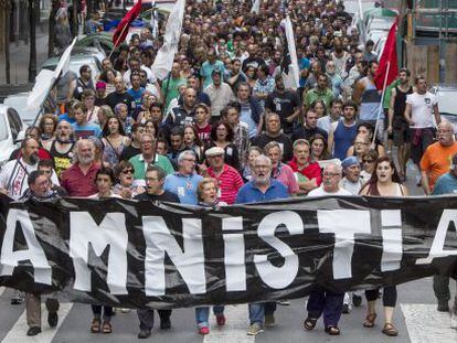 Manifestaci&oacute;n el 29 de agosto en Bilbao por la amnist&iacute;a a los presos etarras.