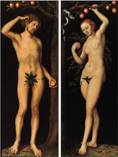 ‘Adán’ y ‘Eva’, de Lucas Cranach el Viejo (1530).