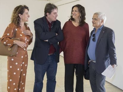 Eva Valero, Luis García Montero, Carmen Alemany y Juan Cruz.