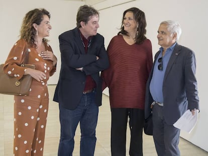 Eva Valero, Luis García Montero, Carmen Alemany y Juan Cruz.