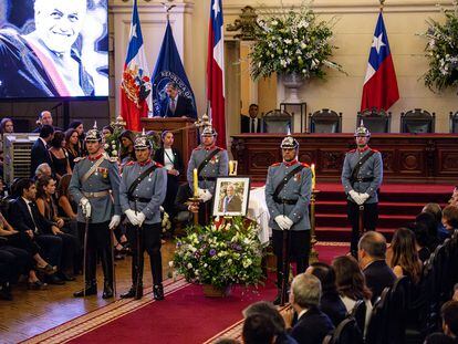 La ceremonia funeraria en el exCongreso, este viernes.