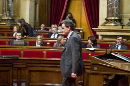 Artur Mas en el Parlamento catalán.