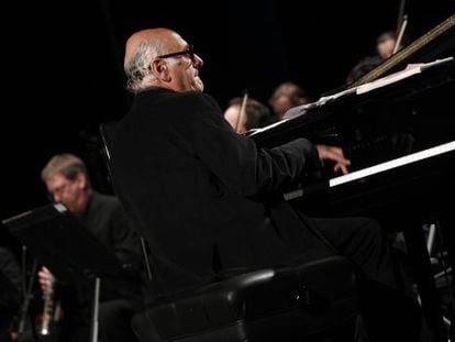 El pianista y compositor Michael Nyman durante un concierto que ofreci&oacute; en el teatro Compac Gran V&iacute;a de Madrid el a&ntilde;o pasado