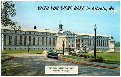 Una postal antigua de la Penitenciaría de Atlanta.