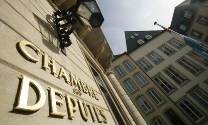 La entrada al parlamento luxemburgu&eacute;s.