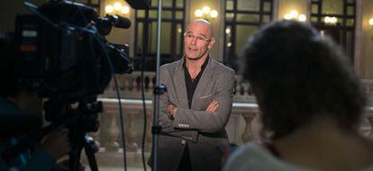Raül Romeva en una entrevista de televisió.
