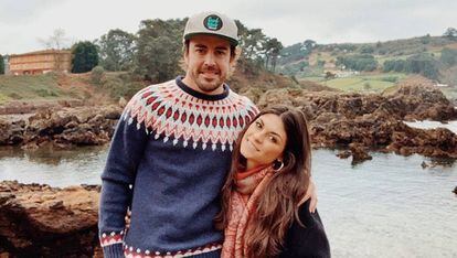 Fernando Alonso y Linda Morselli, en una foto publicada por ella en su cuenta de Instagram.