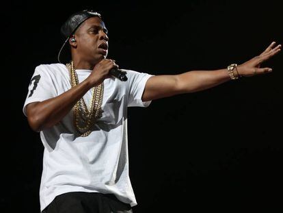 El rapero Jay-Z durante una actuaci&oacute;n.
