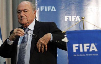 Blatter, en la sede de la FIFA