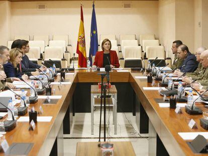La ministra Mar&iacute;a Dolores de Cospedal, presidiendo la reuni&oacute;n del Consejo de Personal de las Fuerzas Armadas el pasado 22 de diciembre.