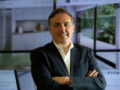 David Martínez, consejero delegado de Aedas Homes, en la sede de la compañía en Madrid.