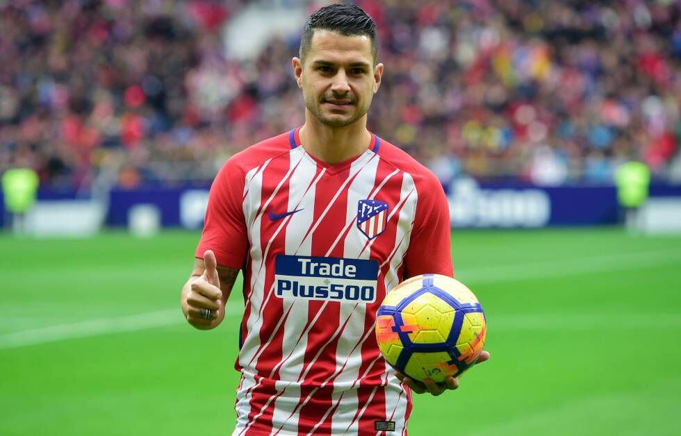 Vitolo, en su presentación como jugador del Atlético.