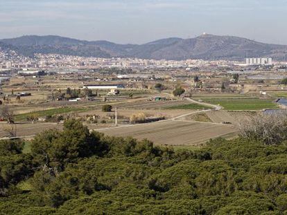 Terrenos entre El Prat, Gav&agrave; y Viladecans donde la Generalitat pretende que se construyan los macrocasinos de Eurovegas. 