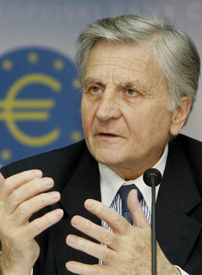 Jean-Claude Trichet, en la conferencia de prensa de ayer.