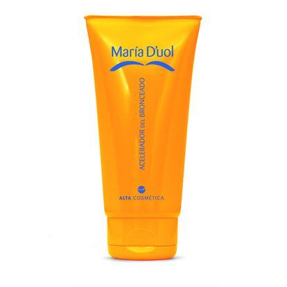 El acelerados del Bronceado de Maria D´uol, 31,50 euros, ayuda a conseguir un bronceado intenso, uniforme y duradero. Este producto contiene una alta concentración de tirosinato de glucosa, pincipio activo rico en tirosina y riboflavina que actúa como activador de los melanocitos favoreciendo la formación de melanina mediante la exposición solar.