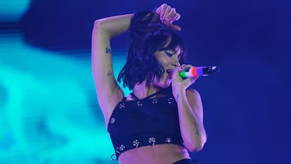 Aitana durante su concierto en el festival O Son do Camiño, el 15 de junio.