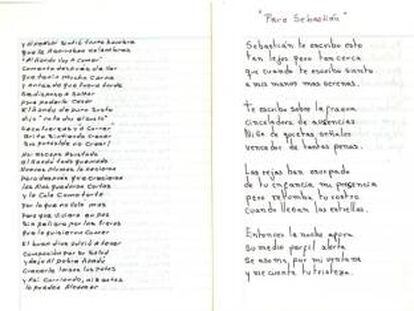 "Para Sebastián", uno de los poemas del Cuaderno de Rawson