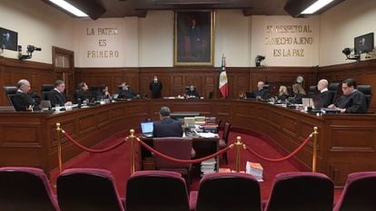 Los miembros de la Suprema Corte de Justicia de la Nación en Ciudad de México, en enero de 2024.
