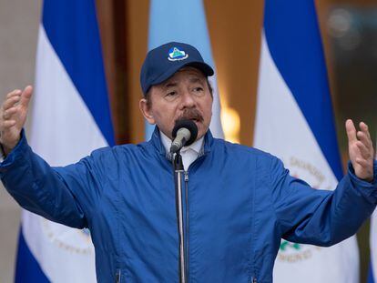 El presidente de Nicaragua, Daniel Ortega, ofrece un discurso en septiembre de 2020.