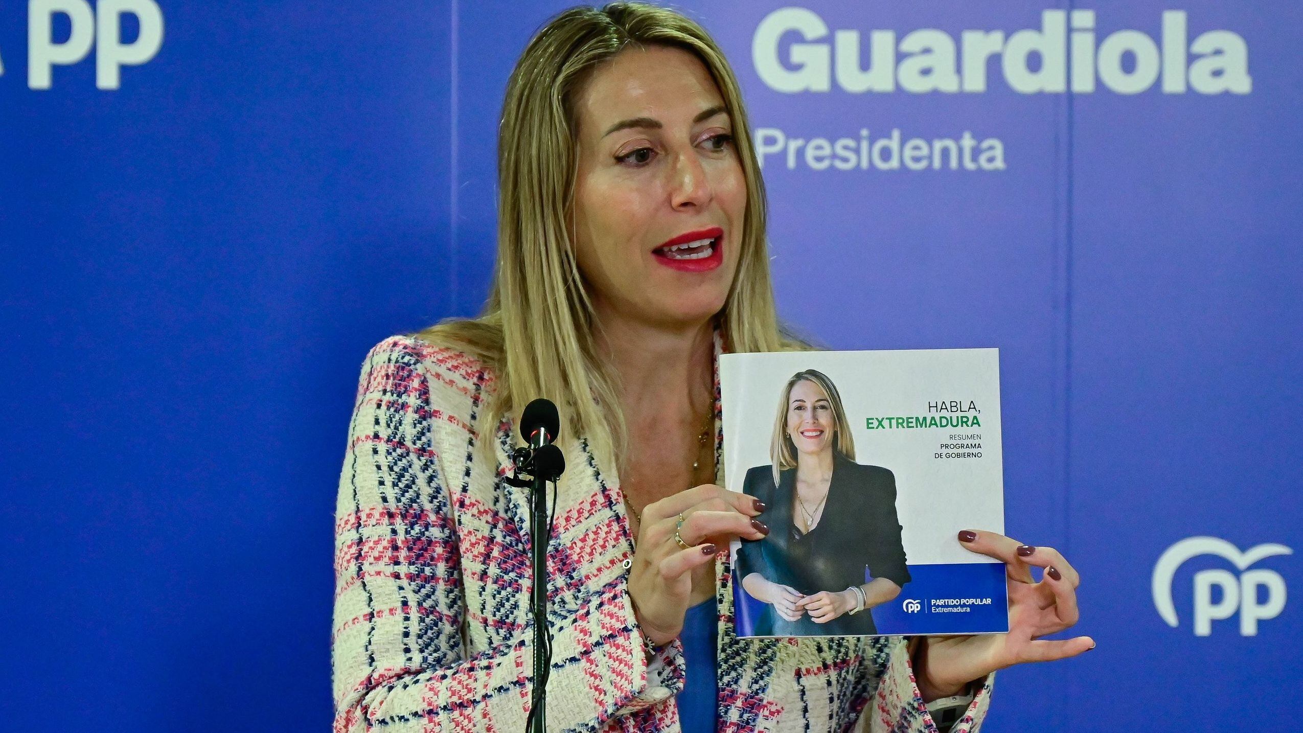 María Guardiola, el miércoles, en Mérida.