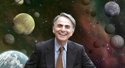 Carl Sagan en una foto de la NASA.