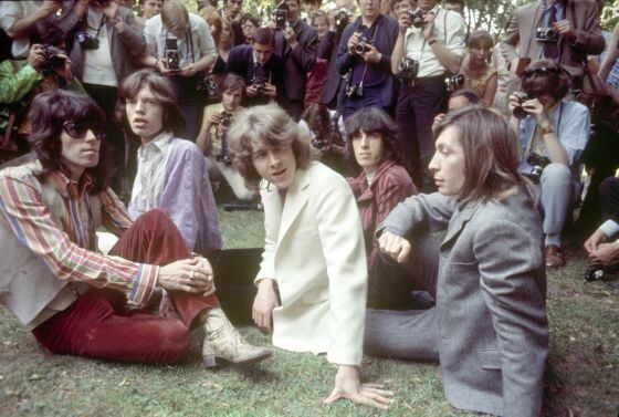 Los Rolling en Hyde Park, Londres, en 1969.