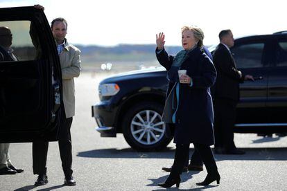 Hillary Clinton, este lunes en Manchester, New Hampshire. 
