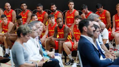 Lorenzo Brown durante la presentación de la selección española este martes en el centro deportivo madrileño Daoíz y Velarde.