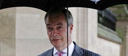 El l&iacute;der de UKIP, Nigel Farage, el pasado lunes en Londres.