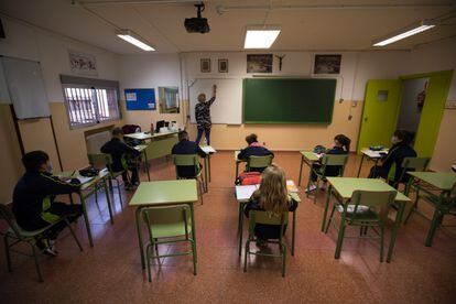 Colegio de la Fundación Educación Católica (FEC) Jesús, en Madrid, en enero.