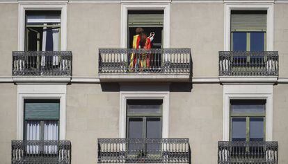 Manifestación unionista organizada por Sociedad Civil Catalana en contra del independentismo.