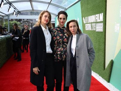 Adèle Haenel, Noémie Merlant y Céline Sciamma, en Londres la semana pasada. 
 