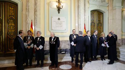Miembros de la Sala de Gobierno del Tribunal Supremo en la apertura del año judicial, en septiembre de 2023.