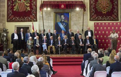 Jurado de los Premios Jaime I al dar a conocer los ganadores en Valencia.