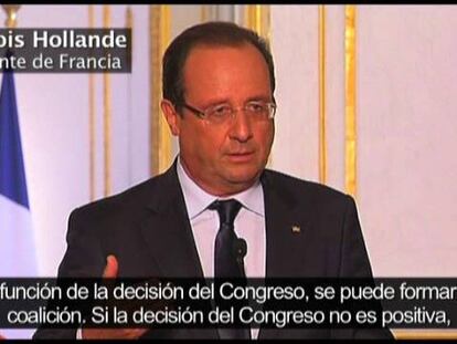 Hollande reconoce que Francia espera la decisión final de Obama