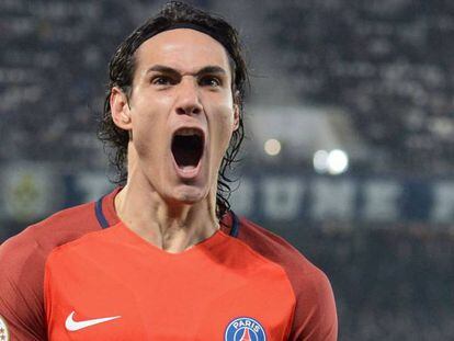 Cavani festeja un tanto al Girondins.